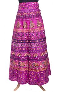 Zavinovací razítková sukně růžová suk5457