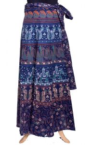 Zavinovací razítková sukně modrá suk5461