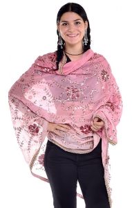 Luxusní vyšívaná bollywoodská dupatta II. jakost dh1705