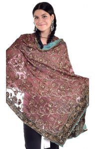 Luxusní vyšívaná bollywoodská dupatta II. jakost dh1711