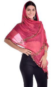 Luxusní vyšívaná bollywoodská dupatta II. jakost dh1712