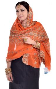 Luxusní vyšívaná bollywoodská dupatta II. jakost dh1716