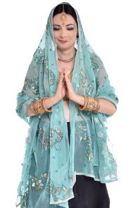 Luxusní vyšívaná bollywoodská dupatta II. jakost dh1731