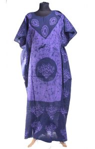Bavlněný batikovaný kaftan fialový kaf1521