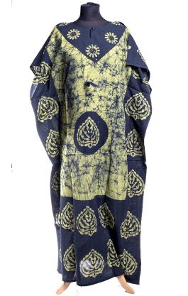 Bavlněný batikovaný kaftan hráškový kaf1537