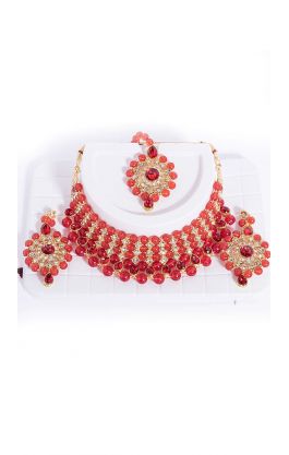 Chandramukhi sada šperků za super cenu červená ks1710