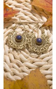 Náušnice Podzimní královna s lapisem lazuli nau1080