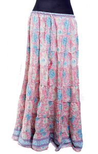 Hedvábně jemná saténová sukně z Indie suk5488