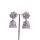 Bollywoodské náušnice - zvonečky - stříbrná barva nau1183