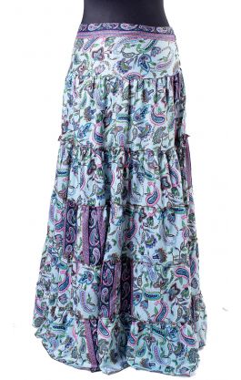 Hedvábně jemná dlouhá letní sukně suk5570