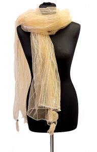 Elegantní tylová šála - dupatta - silverline st2047