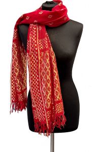 Zdobená indická šála (dupatta) vínová st2053