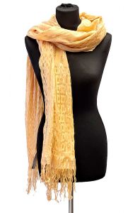 Zdobená indická šála (dupatta) zlatavá st2054