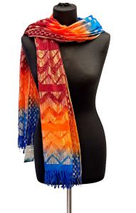 Zdobená indická šála (dupatta) barevná st2056