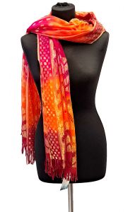 Zdobená indická šála (dupatta) barevná st2058