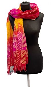 Zdobená indická šála (dupatta) barevná st2059