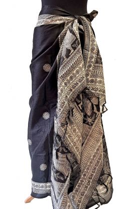 Sarong - pareo černobílý sr546