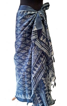 Sarong - pareo indigový sr548
