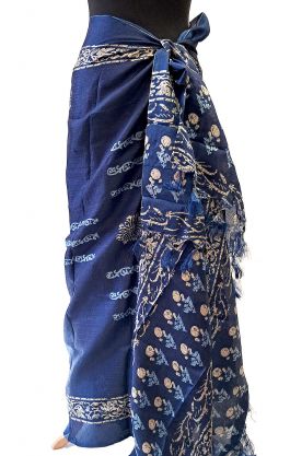 Sarong - pareo indigový sr549