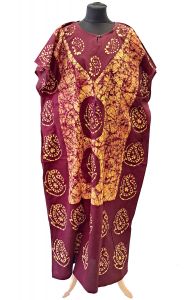 Bavlněný batikovaný kaftan XXL oranžový kaf1573