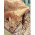 Hnědá hedvábná dupatta - závoj dh1856