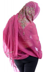 Luxusní vyšívaná dupatta dh1858