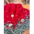 Luxusní vyšívaná hedvábná dupatta - závěs dh1859
