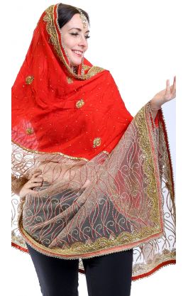 Luxusní svatební dupatta dh1863