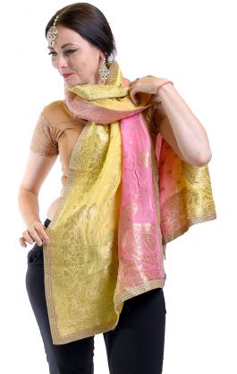 Smetanovo růžová dupatta dh1864