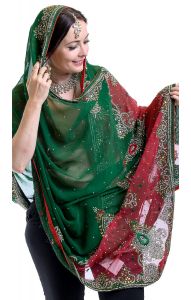 Luxusní heavy embrouidery dupatta dh1868
