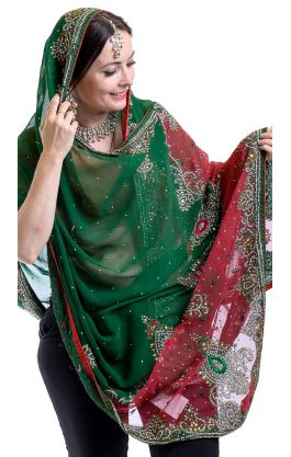 Luxusní heavy embrouidery dupatta dh1868