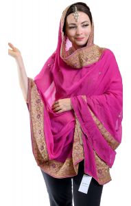 Růžová vintage dupatta dh1872