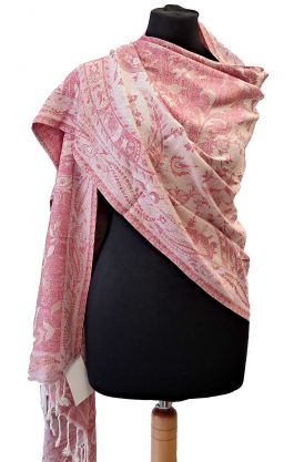Luxusní originální šála z Indie růžová sl3549