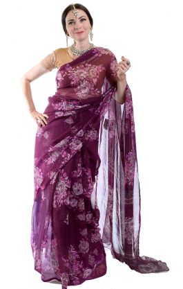 Lehounké květované Bombay saree