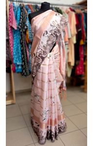 Sárí s japonskými motivy - látka na kimono v8539