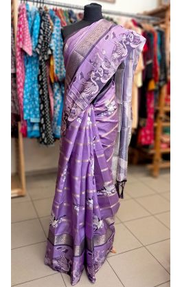 Sárí s japonskými motivy - látka na kimono v8541