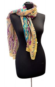 100% hedvábná šálka z pravého hedvábí vanilková st2216