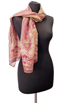 100% hedvábná šálka z pravého hedvábí latté st2226