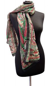 100% hedvábná šálka z pravého hedvábí černá st2227