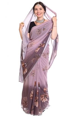 Jemné žoržetové sárí v8544