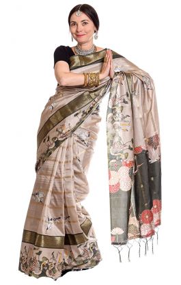 Sárí s japonskými motivy - látka na kimono v8538