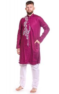Slavnostní bengálská kurta fuchsiová L sh120