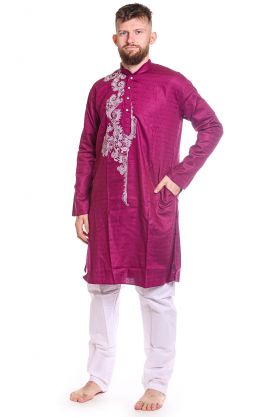 Slavnostní bengálská kurta fuchsiová L sh120