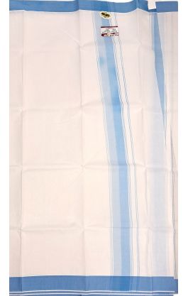 Tradiční indické dhótí - lungi s blankytným pruhem lu222