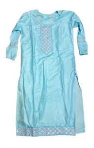 Tradiční indická dámská tunika tyrkysová S 19-07