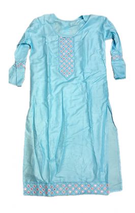 Tradiční indická dámská tunika tyrkysová S 19-07