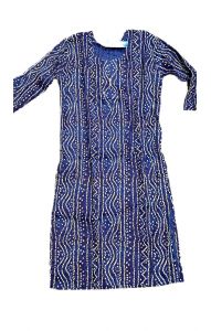 Tradiční indická dámská tunika modrá M 19-15