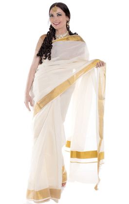 Tradiční kéralské kasavu sárí b3072