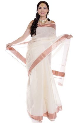 Tradiční kéralské kasavu sárí b3073