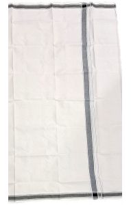 Tradiční indické dhótí - lungi s černým okrajem lu223